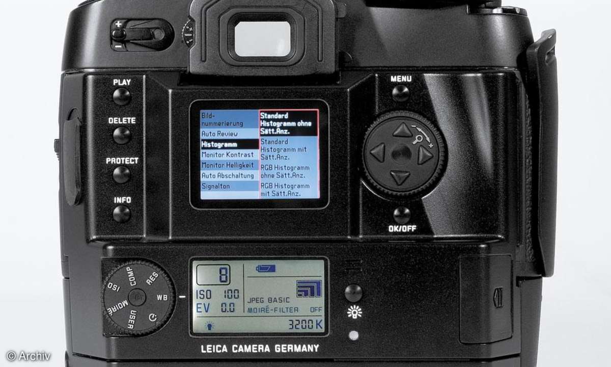 Leica Digital-Modul R Rückseite/Display