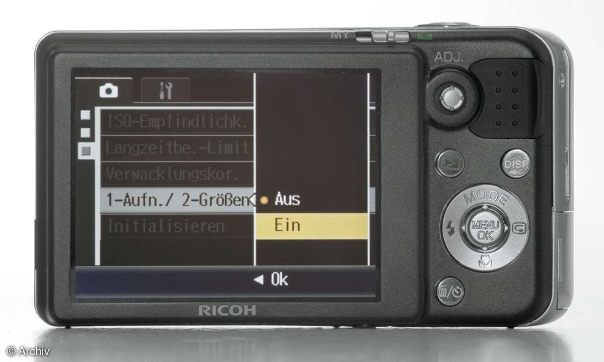 Ricoh Caplio R7 Rückseite