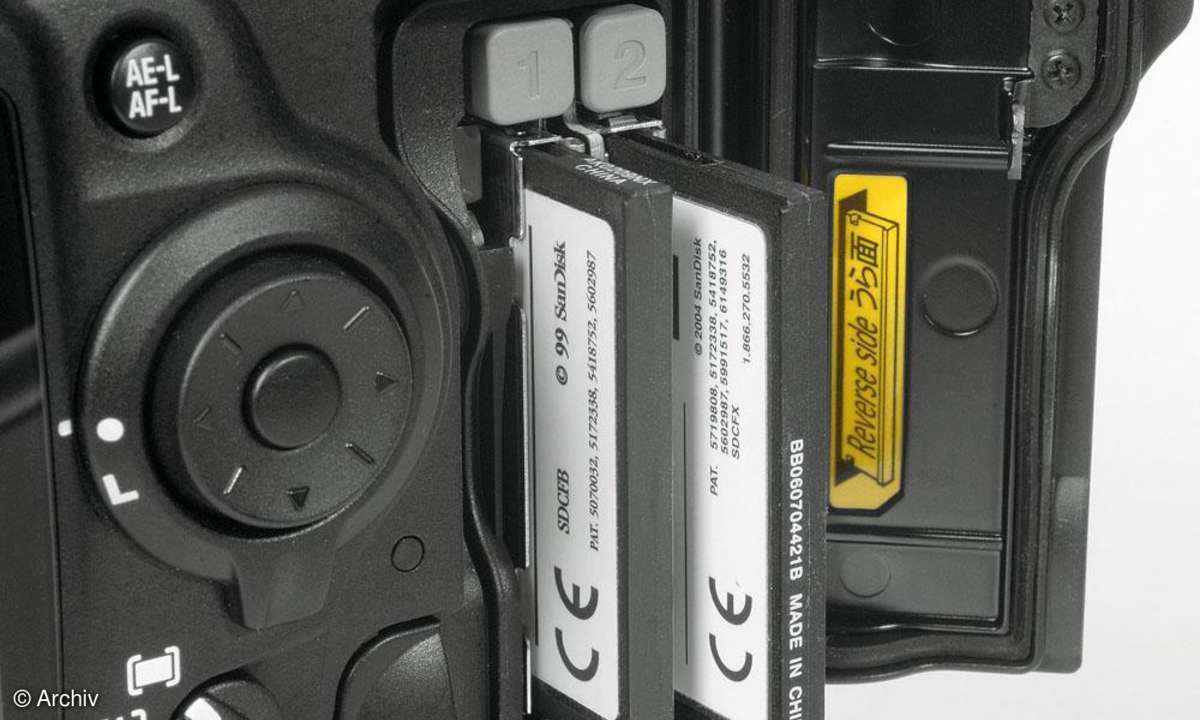 Nikon D3 Speicherkarten
