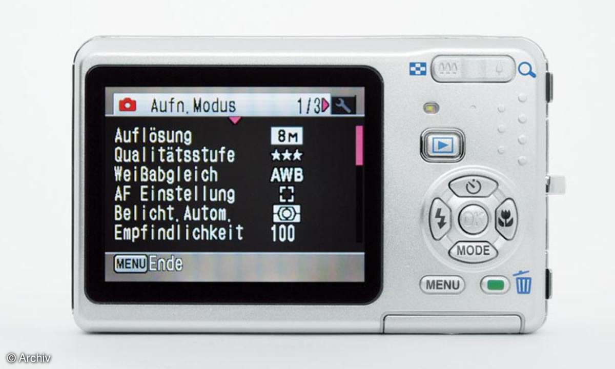 Pentax Optio Z10 Rückseite/ Display