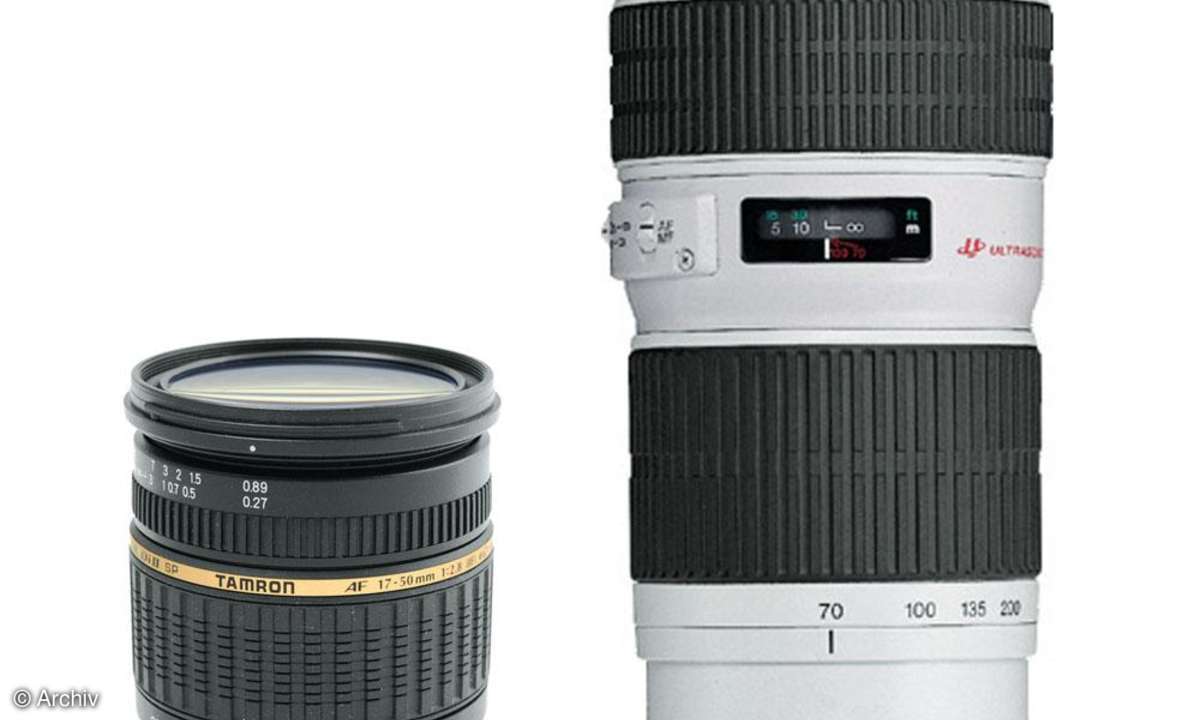 Tamron 2,8/17-50 mm SP XR Di LC-Display Asph. IF/ Canon EF 4/70-200 mm L IS USM