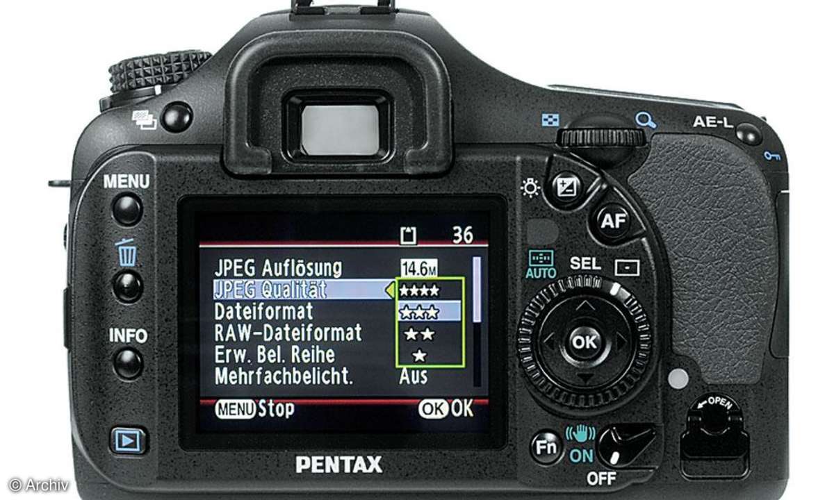 Pentax K20D Rückseite/ Display