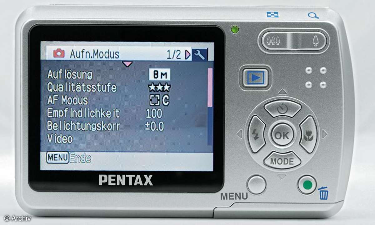Pentax Optio E50 Vorderseite