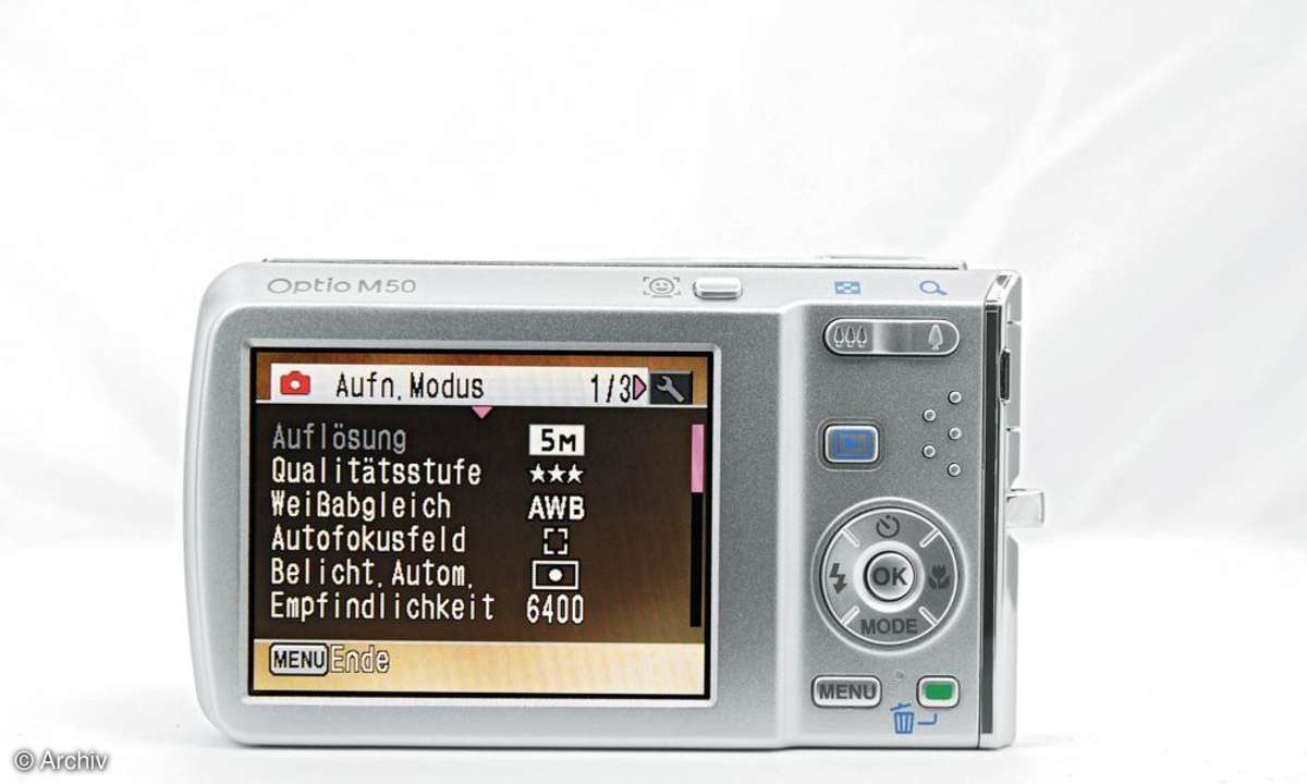 Pentax Optio M50 Rückseite/ Display