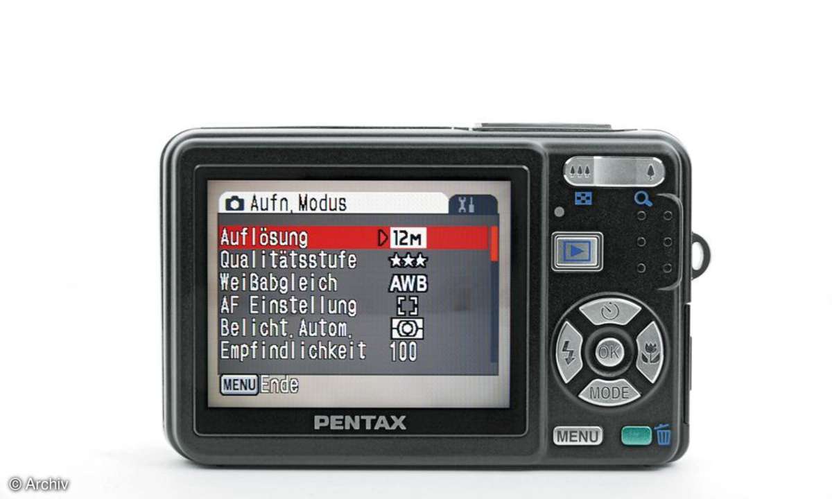 Pentax Optio A40 Rückseite/ Display