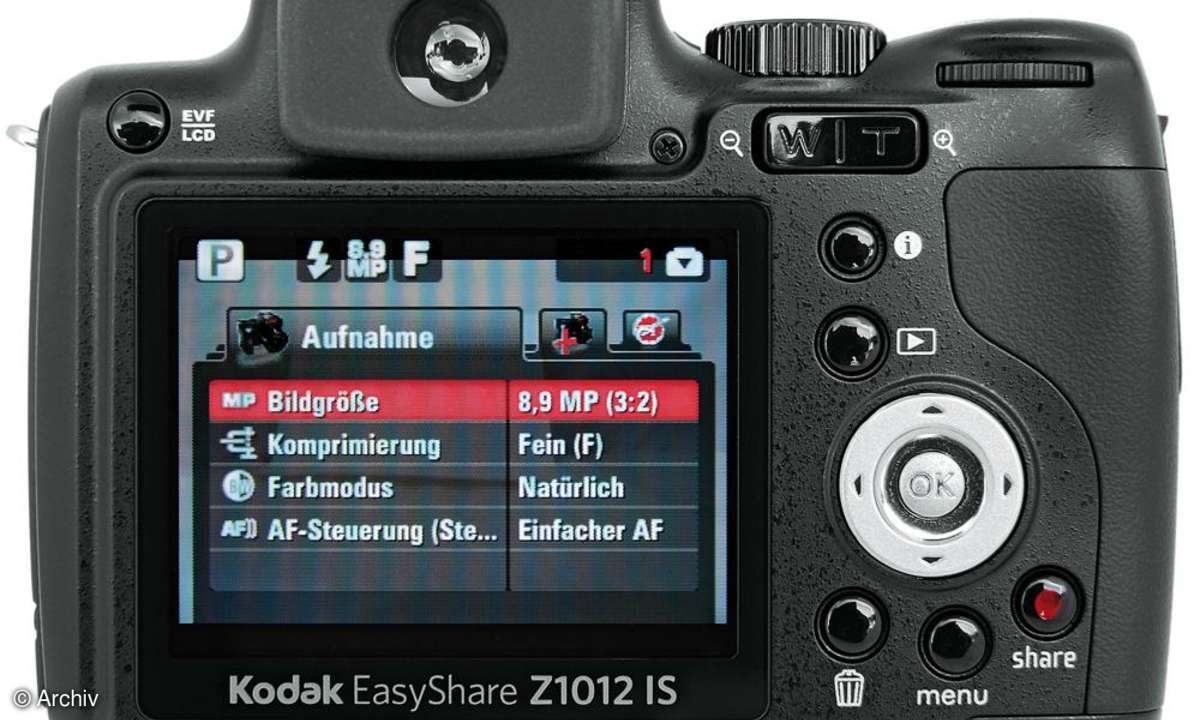 Kodak EasyShare Z1012 is Rückseite
