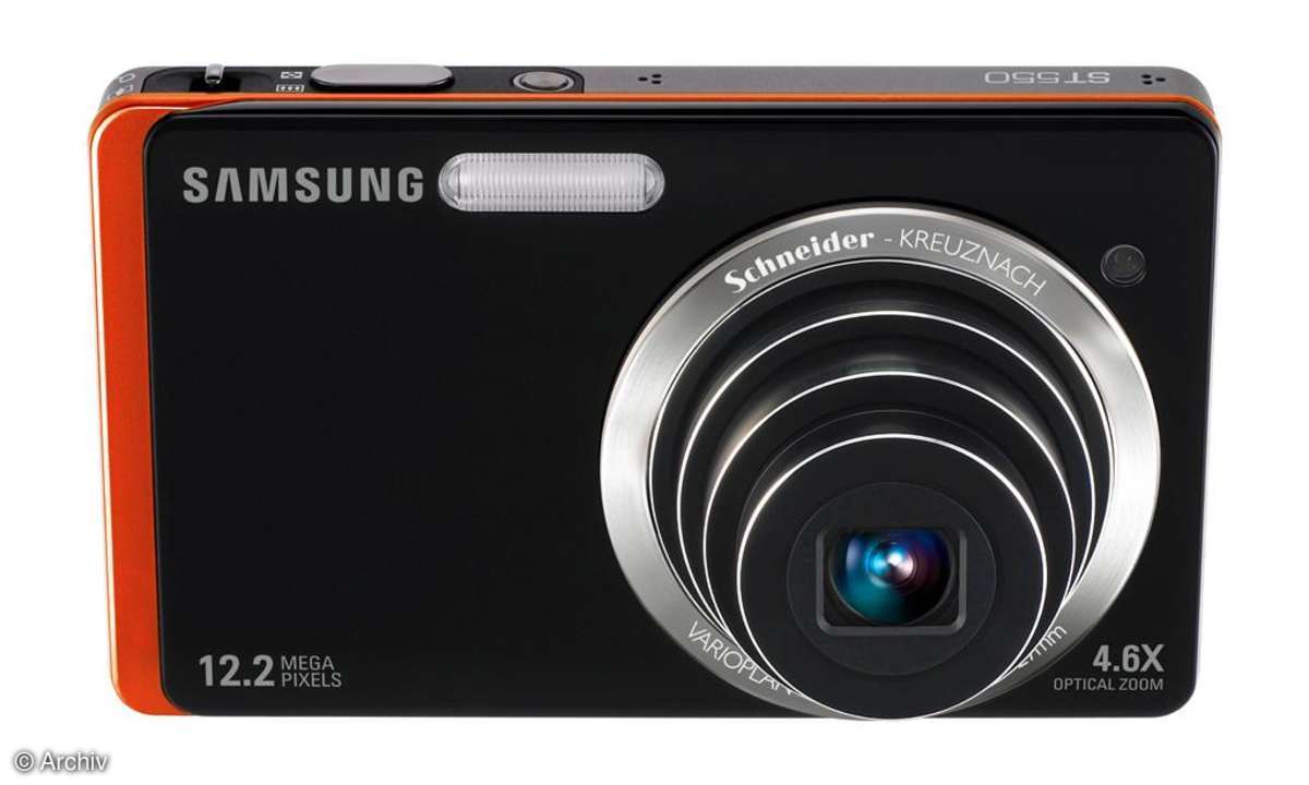 Frontdisplay der Samsung ST550