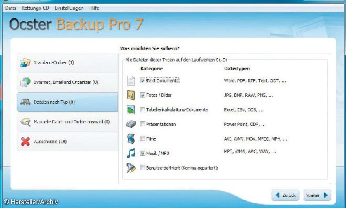 Ocster Backup Pro, software, tools