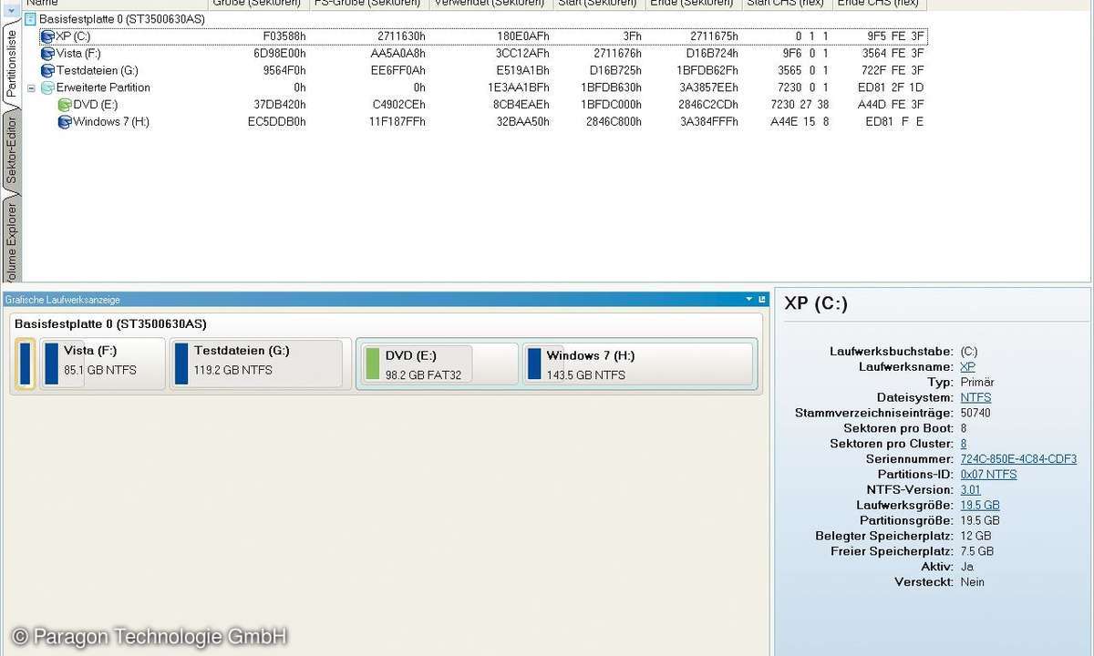 Partition Manager, Partitionsmanager, Festplattenverwaltung, Partitionierer, Utility, Tool, Festplatte