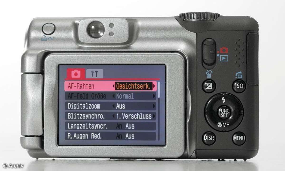 Canon Powershot A650 IS Rückseite