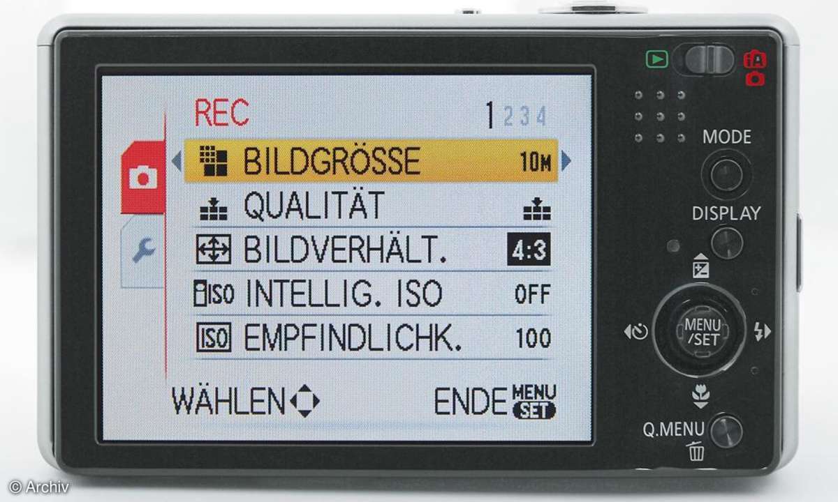 Panasonic Lumix DMC-FX500 Rückseite