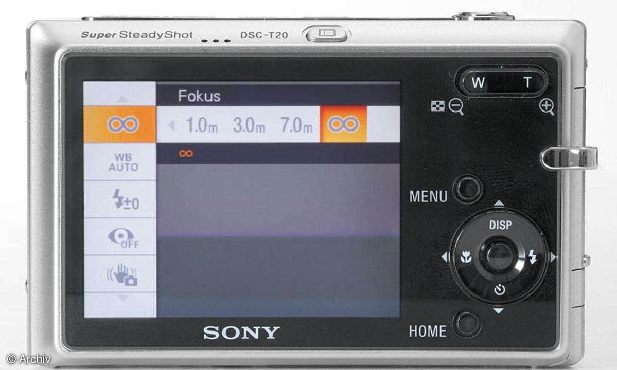 Sony Cybershot DSC-T20 Display