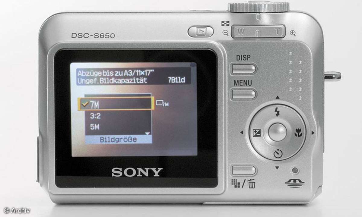 Sony Cybershot DSC-S650 Display