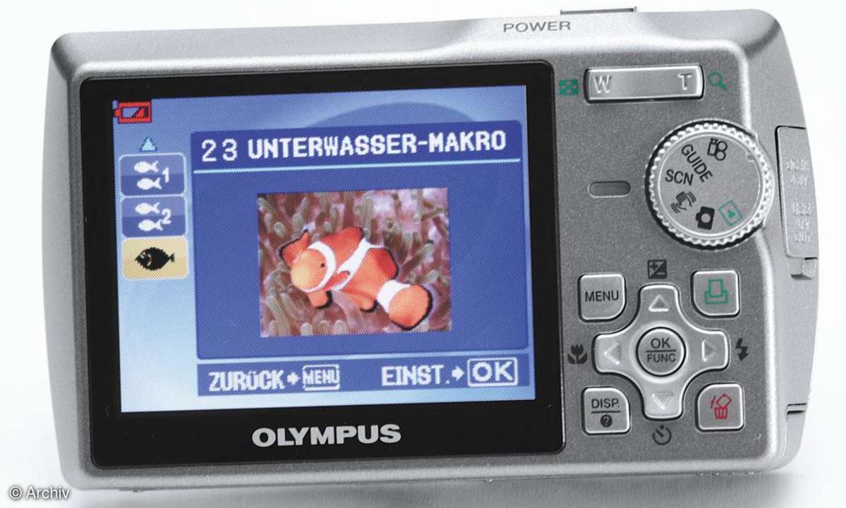 Olympus µ-700 Rückseite