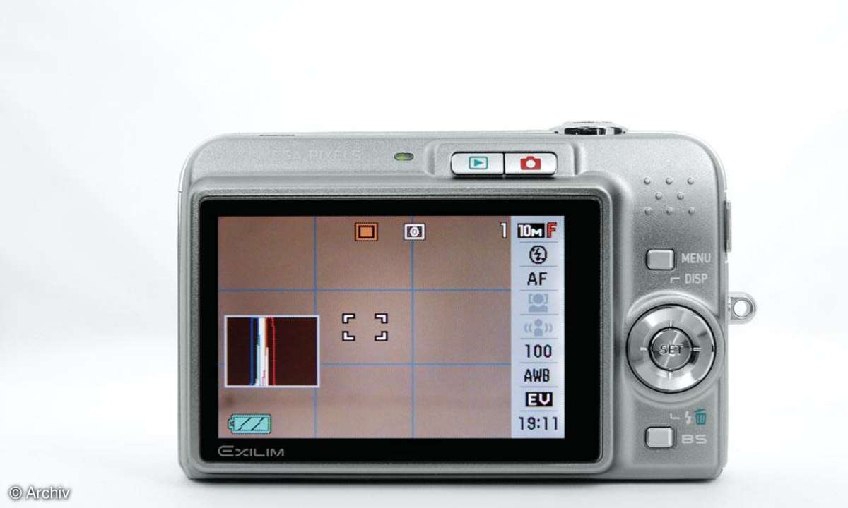 Casio Exilim EX-Z1080 Rückseite/ Display