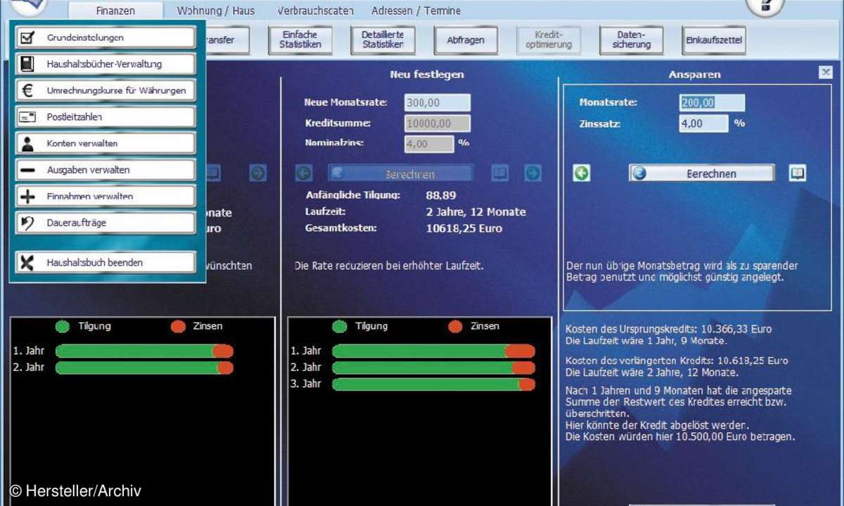 S.A.D. GmbH Haushaltsbuch 2012, software, tools