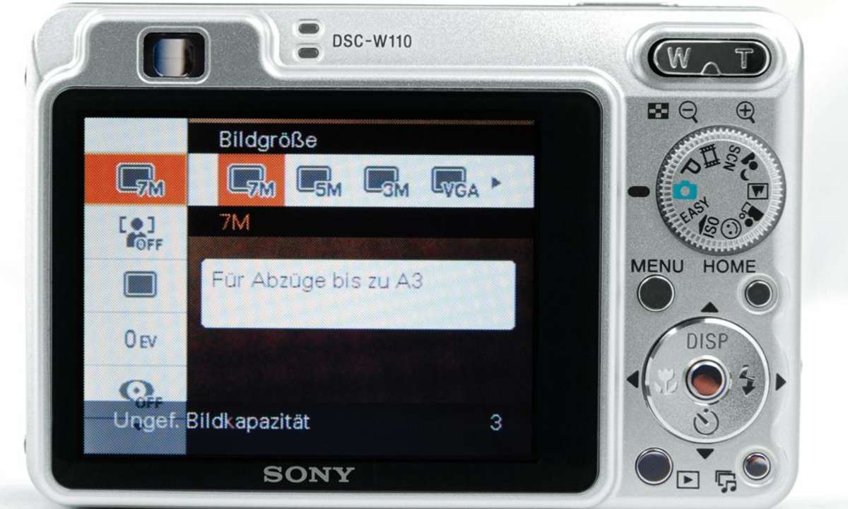 Sony Cybershot DSC-W110S Rückseite