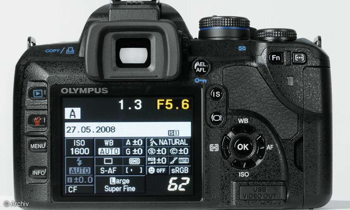 Olympus E-520 Rückseite/ Display