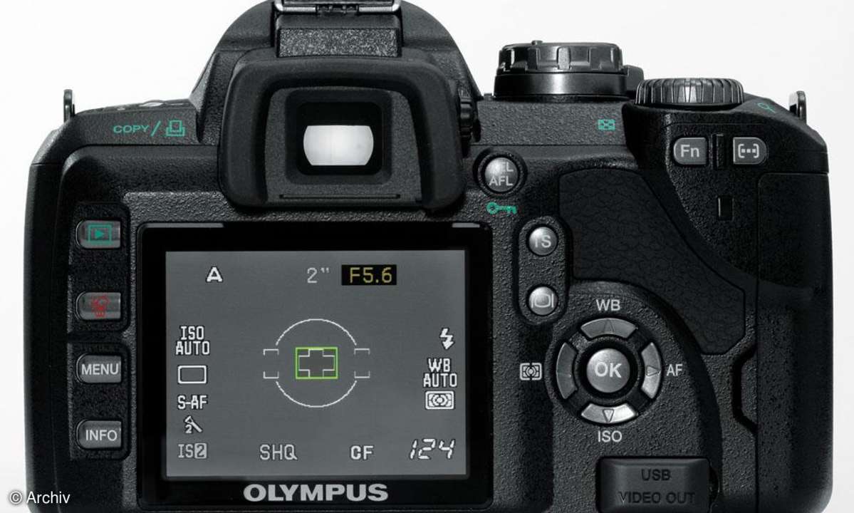 Olympus E-510 Rückansicht