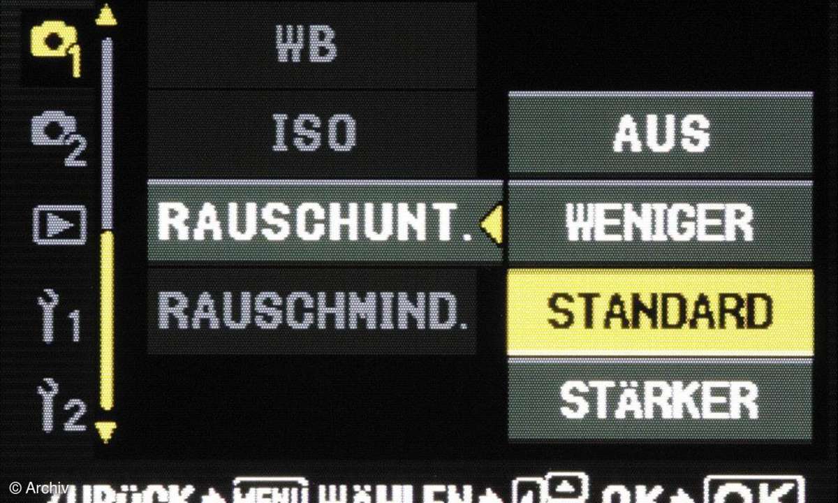 Menü Rauschunterdrückung Olympus E-410