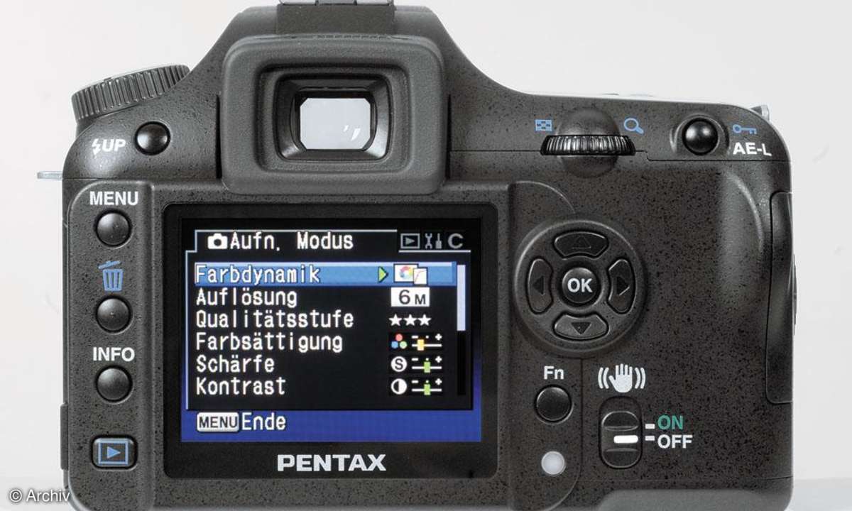Pentax K100D Rückansicht