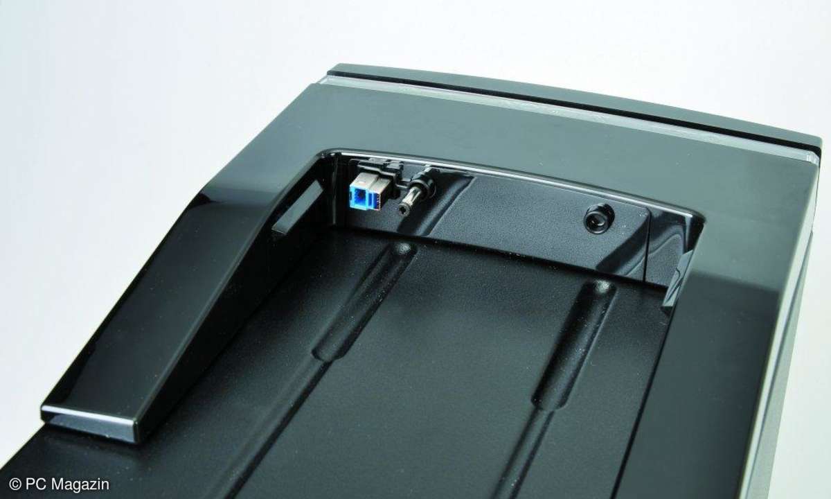 Der Einschub für externe Medion-Festplatten