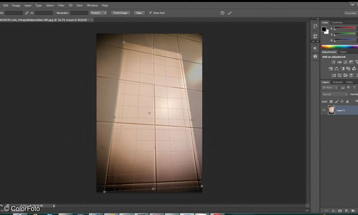Perspektivkorrektur mit Adobe Photoshop CS6
