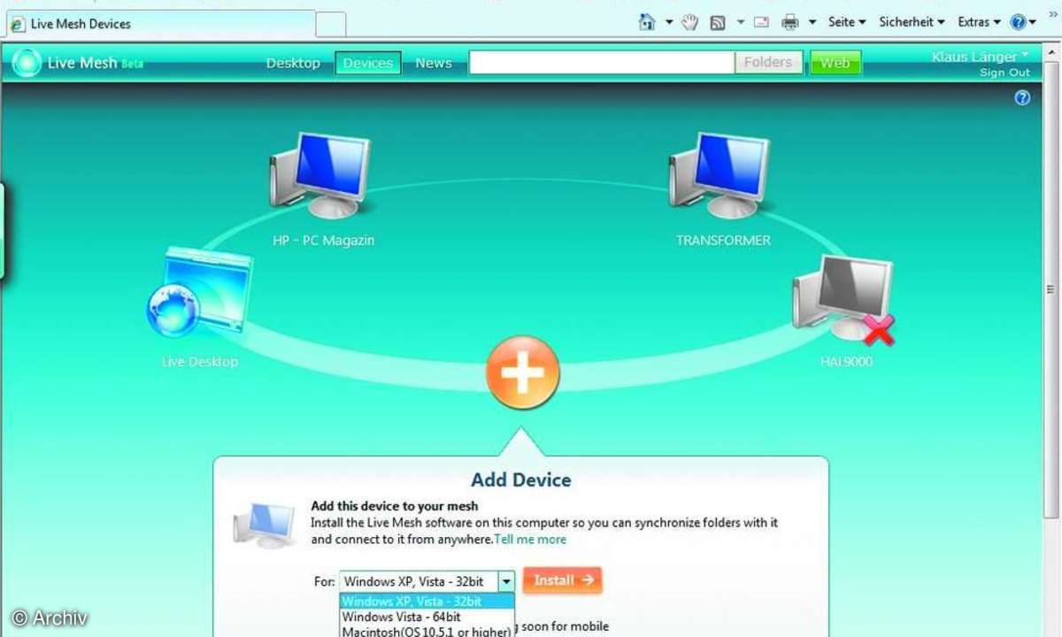 Software Cloud-Computing: Microsoft Live Mesh