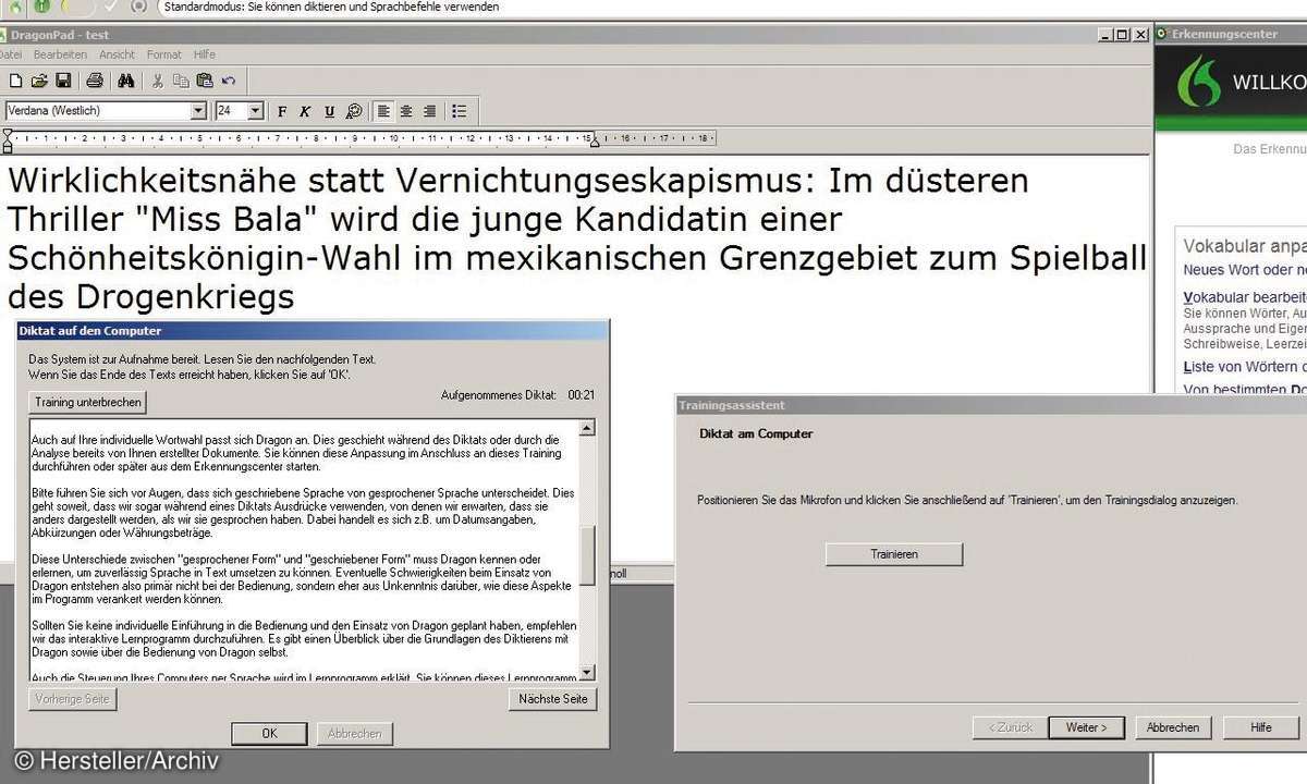 Die Spracherkennungssoftware Dragon Naturally Speaking 12 überzeugt im Test.
