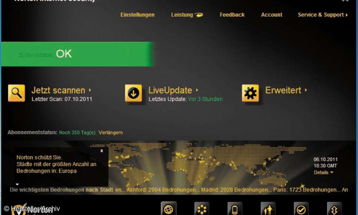 Norton Internet Security 2012, tools, software