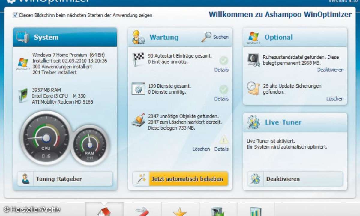software, tools, optimizer, WinOptimizer 8