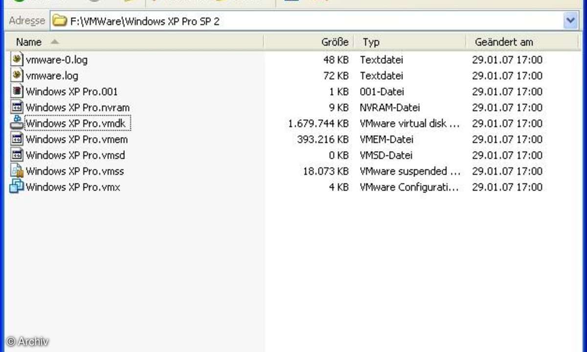 Virtualisierung: Container-Dateien