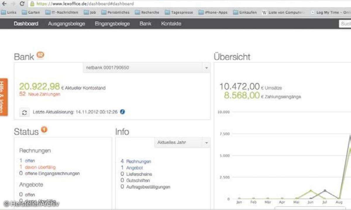 Wir testen den Cloud-Service LexOffice von Haufe-Lexware.