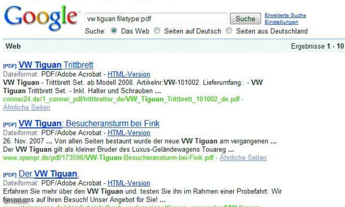 Google-Suchtipps