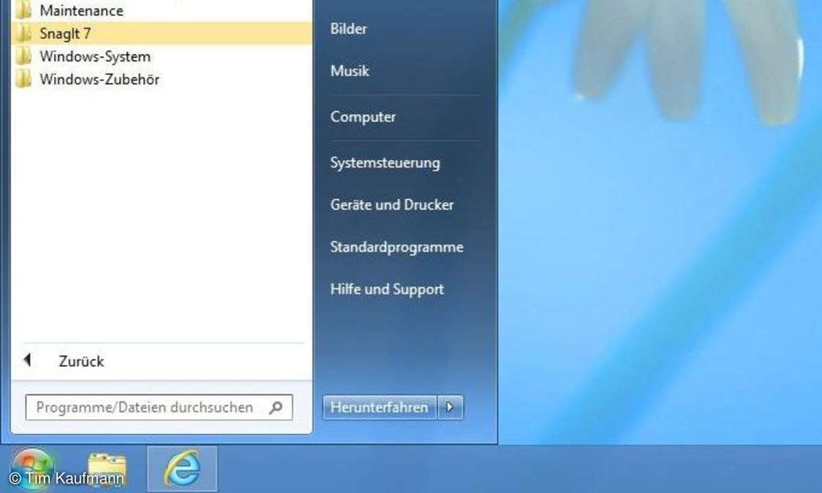 Windows 8 - Startmenü anpassen: Die richtigen Downloads.