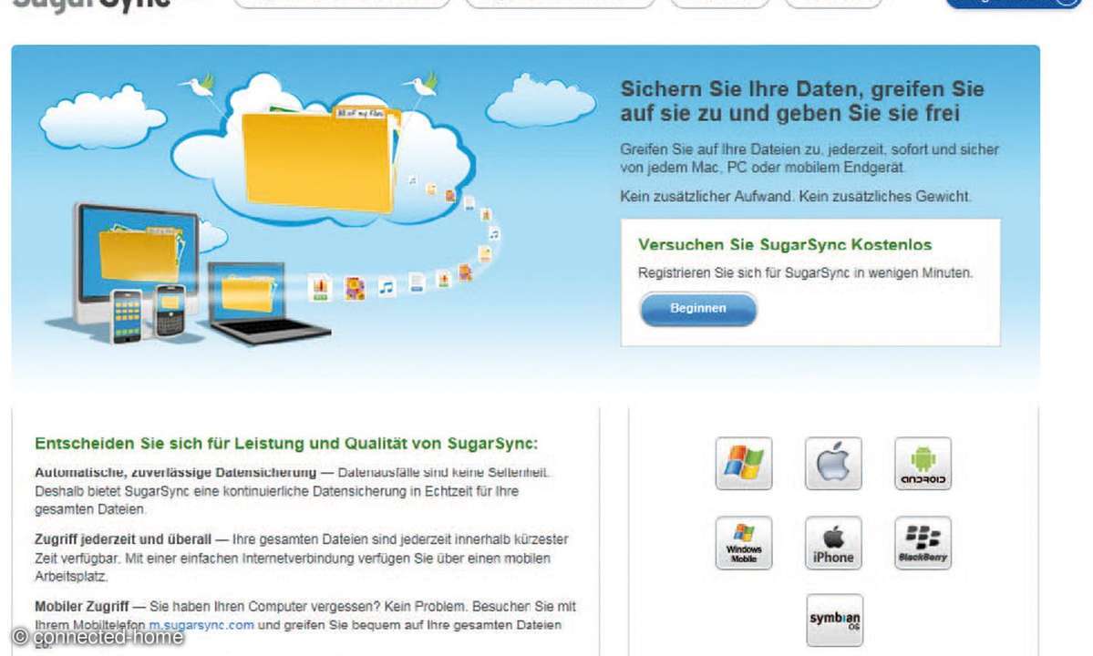 SugarSync, Netzwerk, Multimedia, WLAN, heimnetz