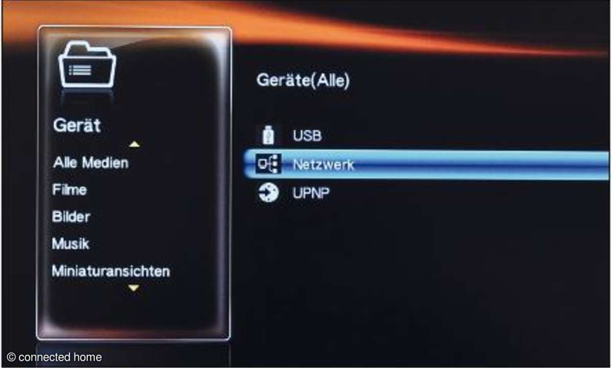 Schritt 2: Medienquellen im Heimnetz