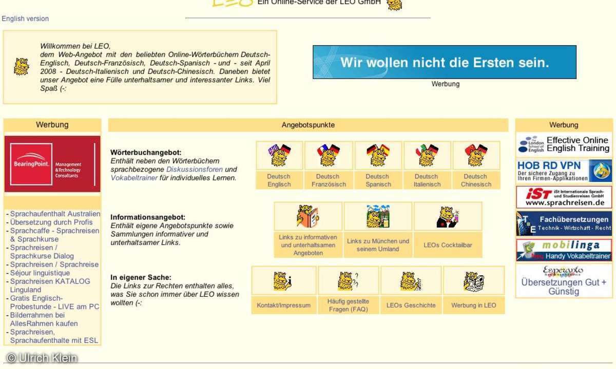 Coole Websites: leo.org