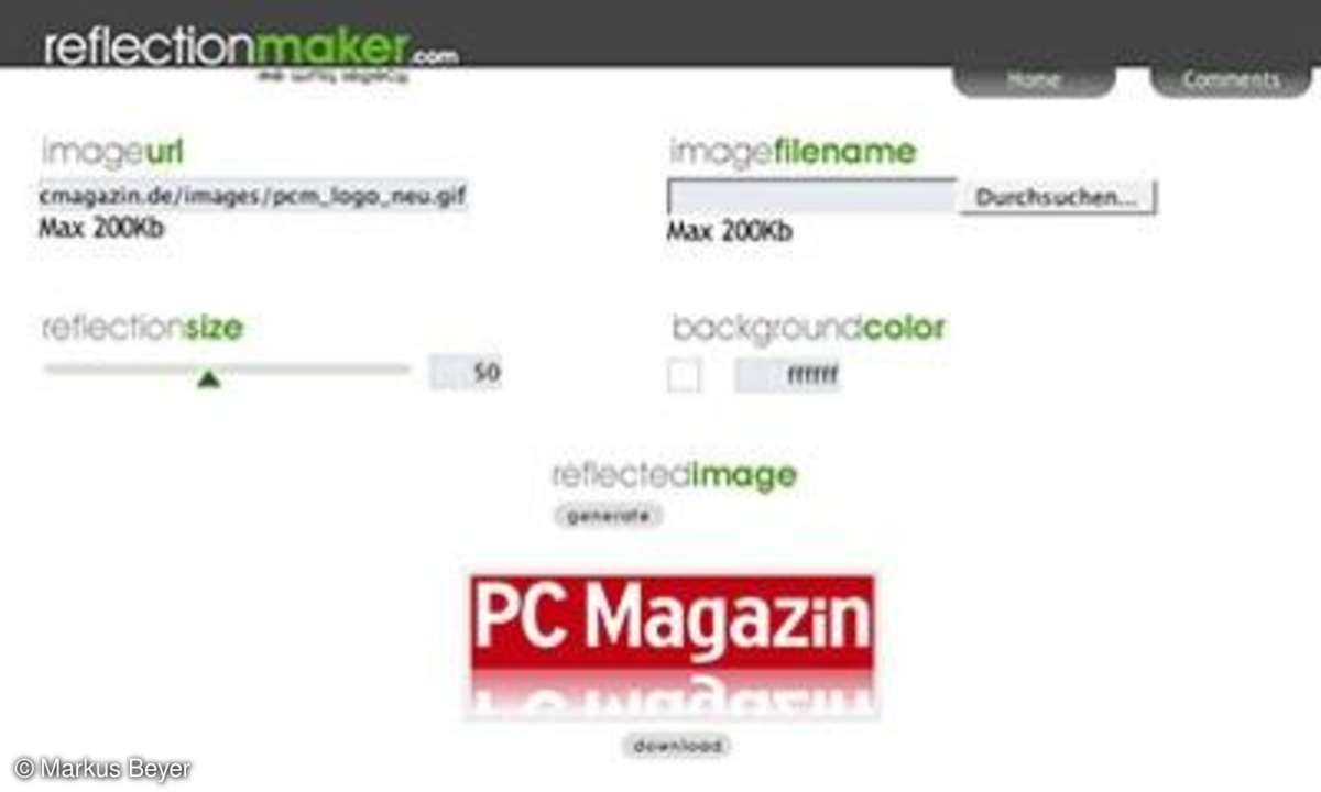 Surftipp: Reflectionmaker.com