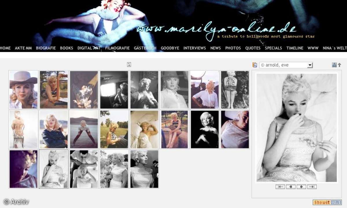Surftipp: Marilyn-online.de