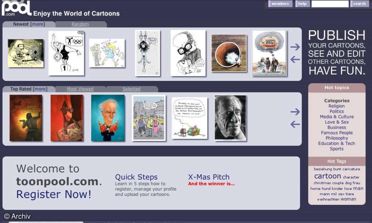 Coole Website: toonpool.com