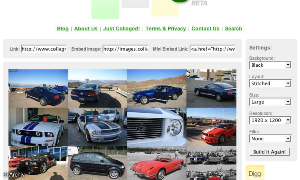 Coole Websites: collagr