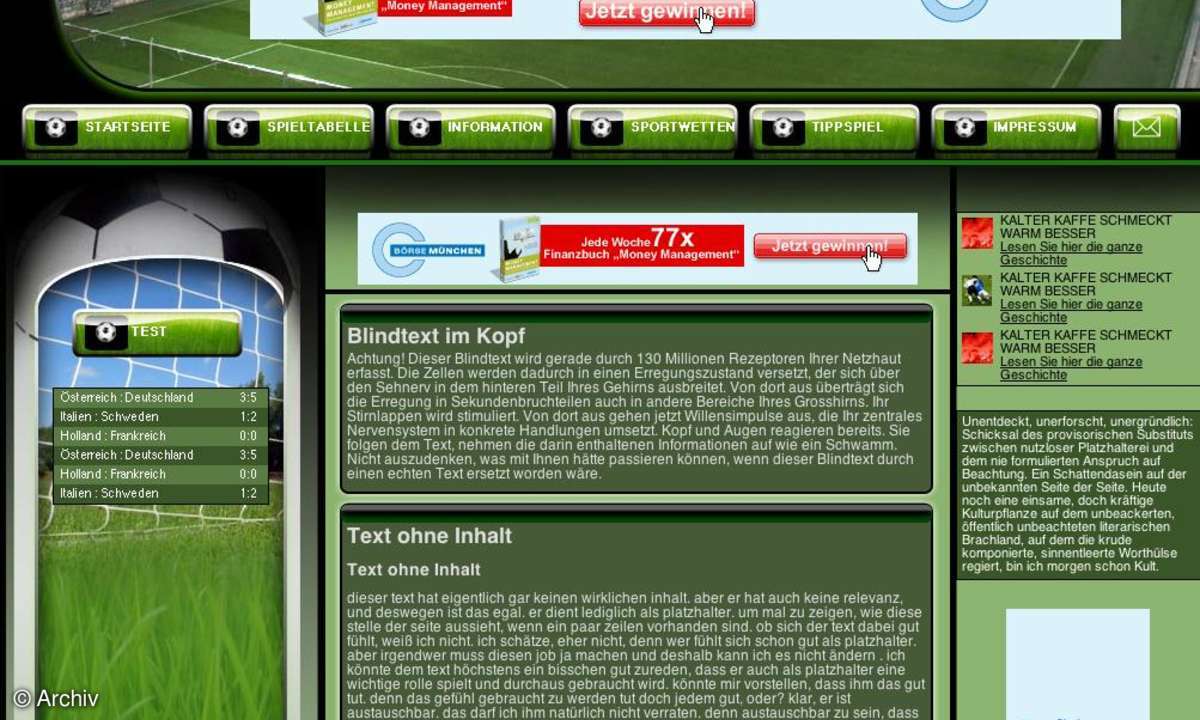 Coole Websites: EM2008.de