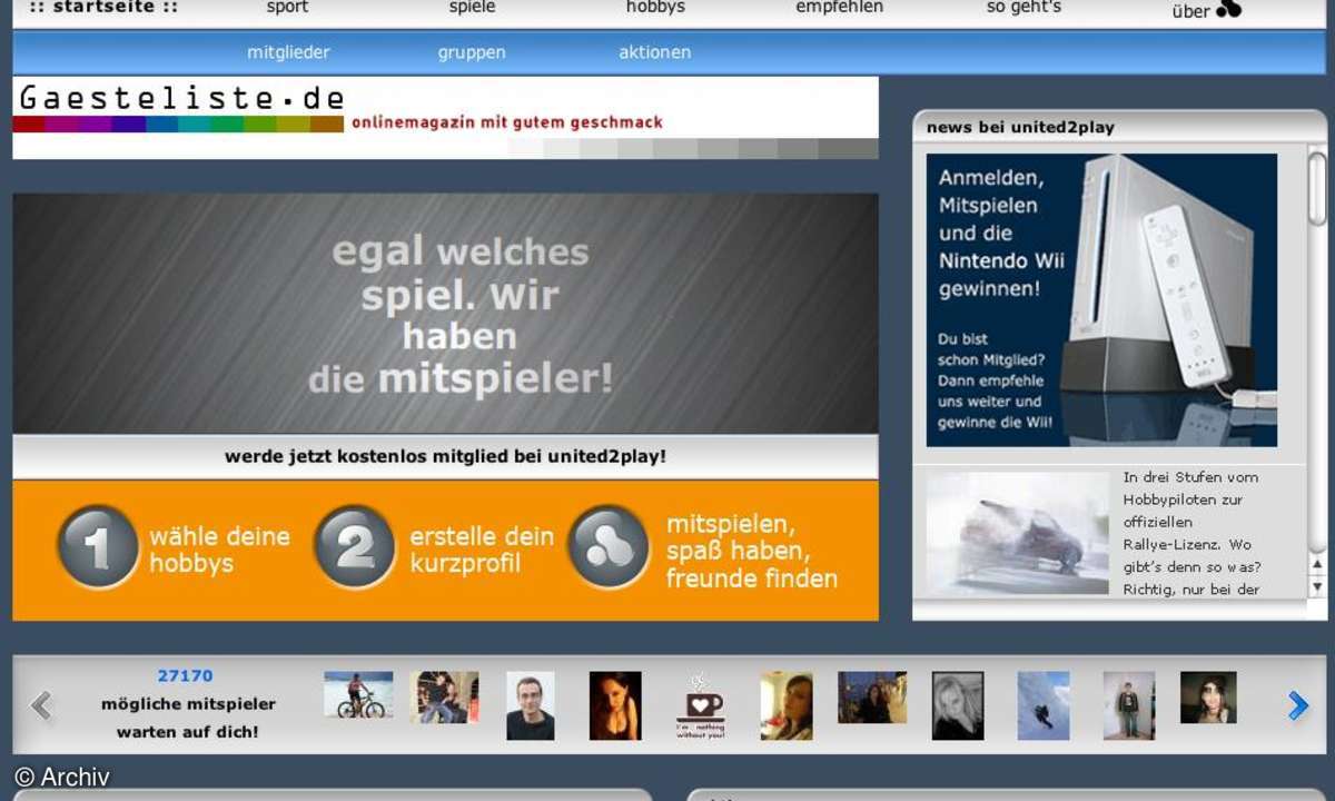 Coole Website: united2play