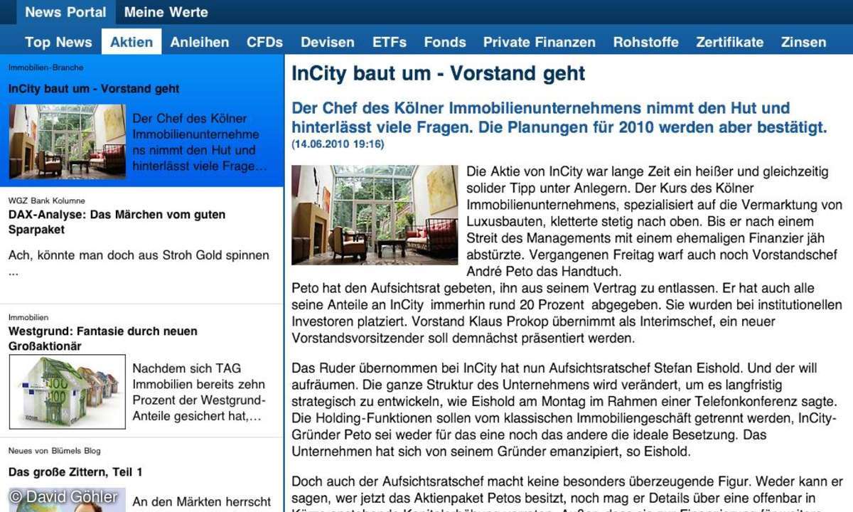Apple iPad finanzen.net App