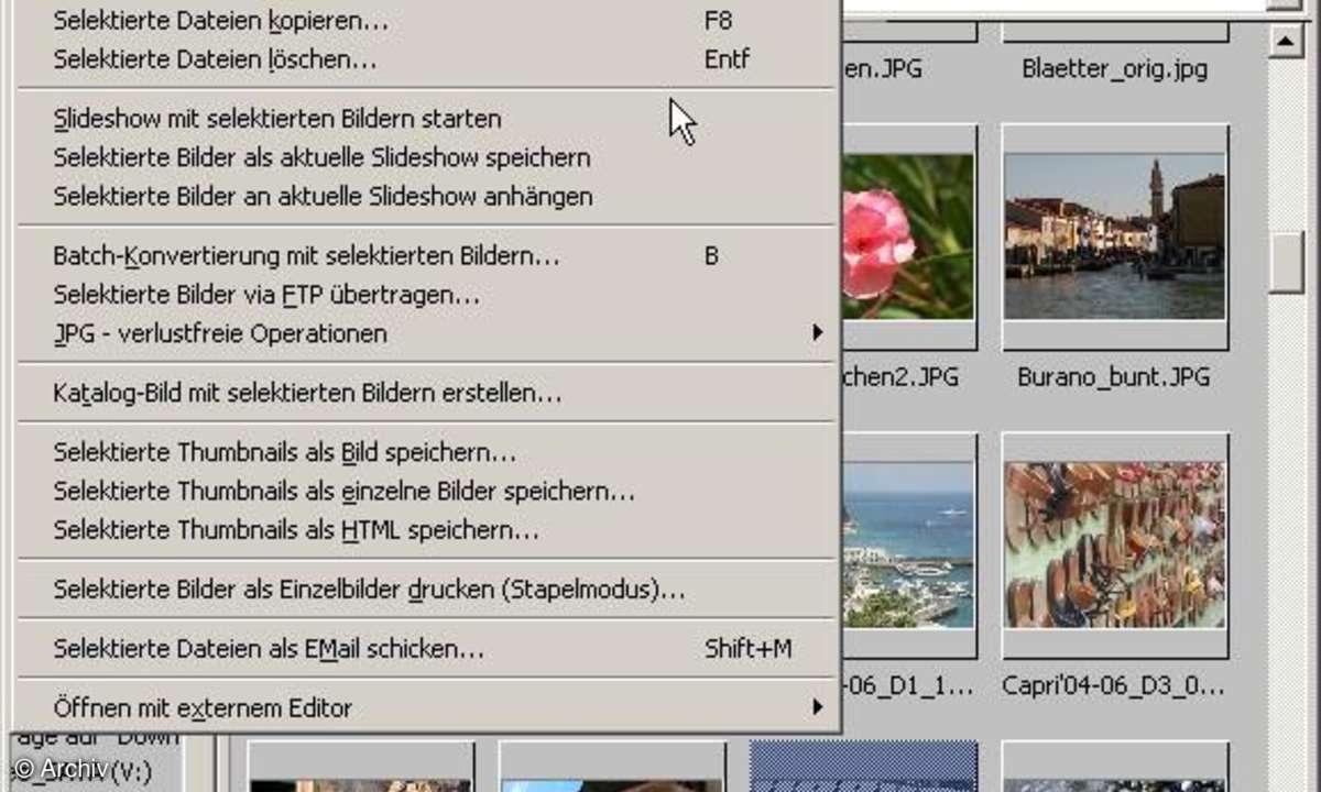 IrfanView - Diashow und Foto-Screensaver