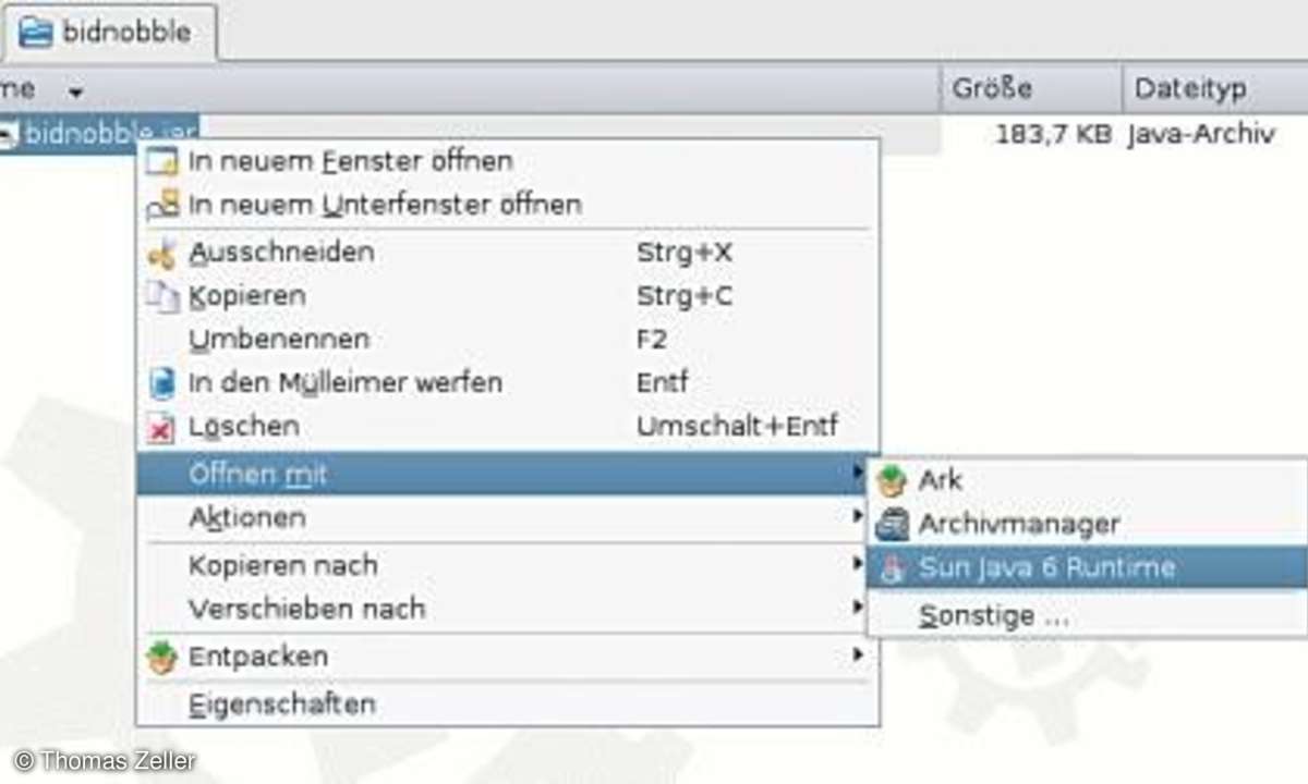 eBay mit Linux: Bidnobble