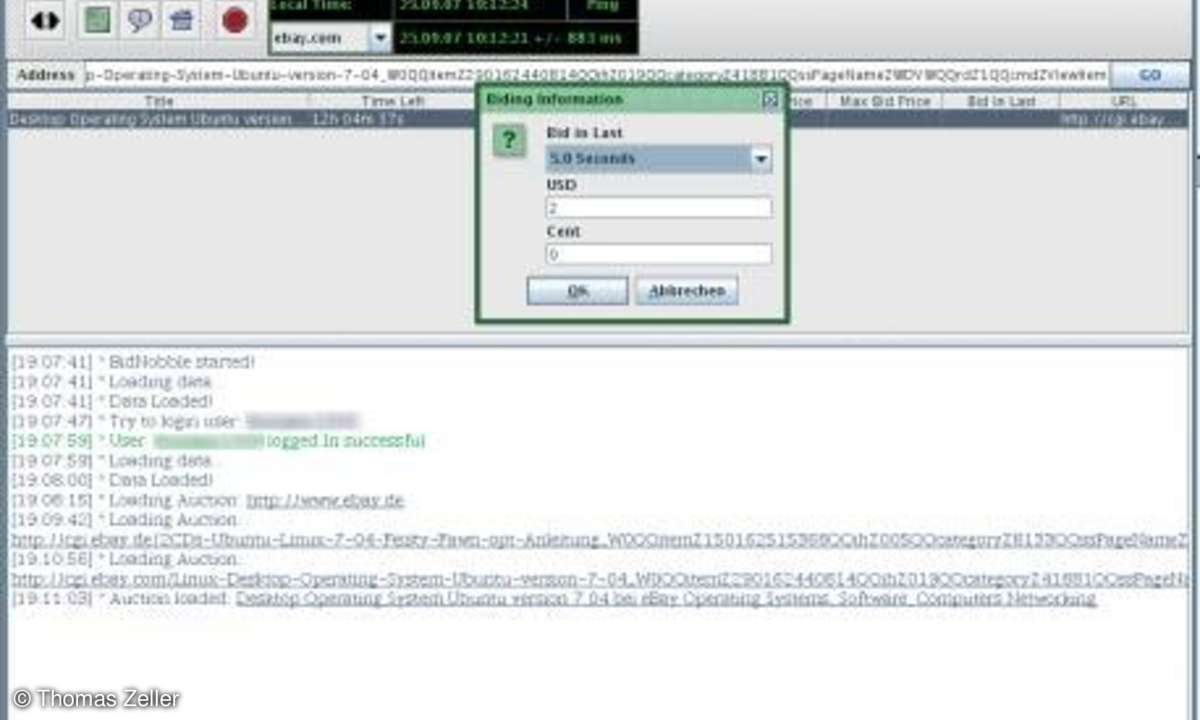 eBay mit Linux: Bidnobble