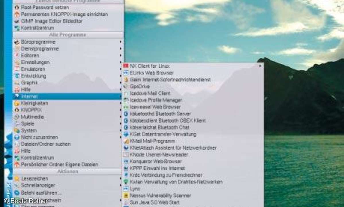Knoppix-Einstieg: Softwarebeigaben