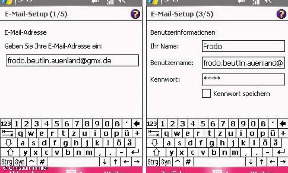 Praxis: E-Mail auf dem PDA